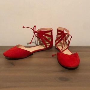 nine west red sandals new in box